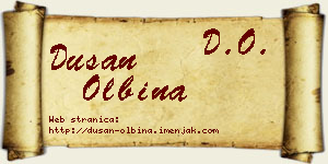 Dušan Olbina vizit kartica